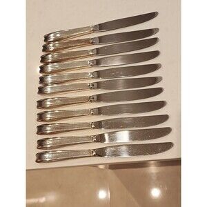 Tiffany Co Sterling Silver 9" Knife  Set of 10 Cordis Pattern